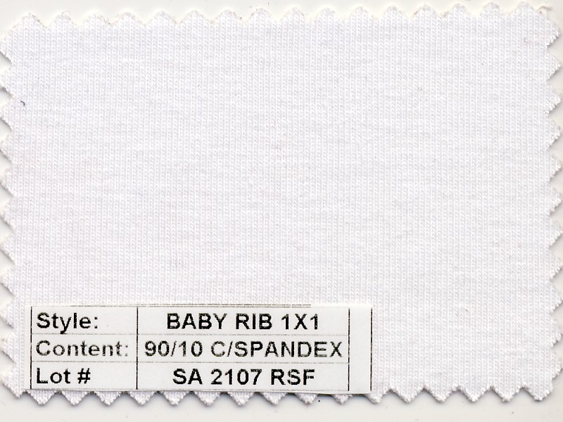 Baby Rib 1x1 Cotton Spandex